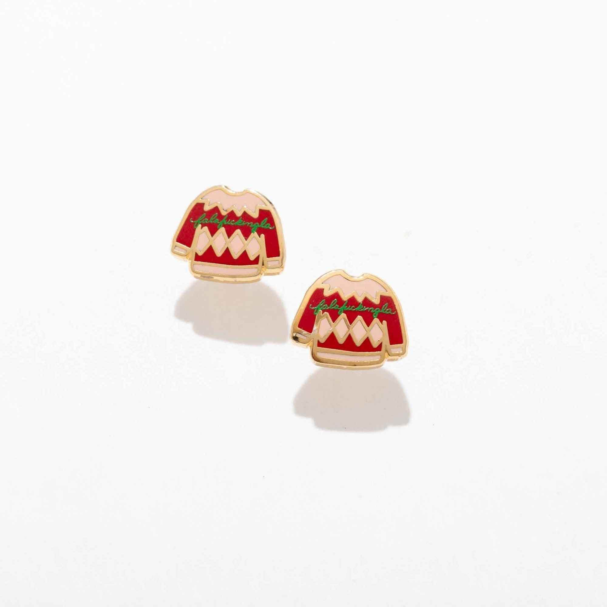 Ugly Sweater Studs - Box Turtle