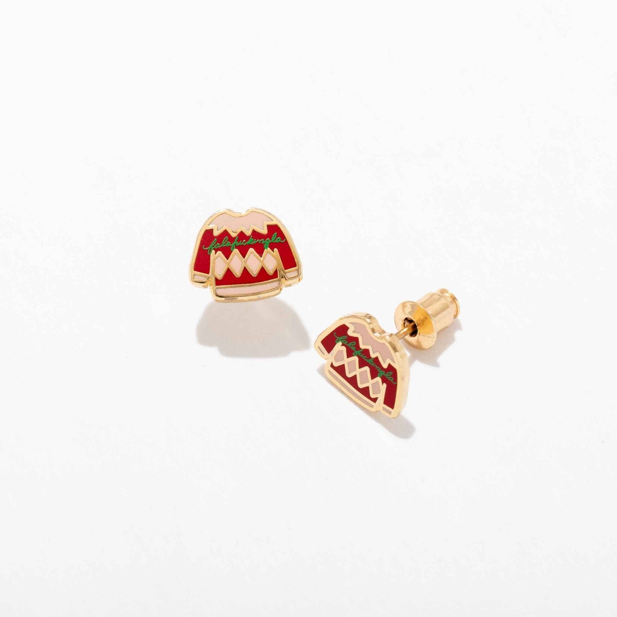 Ugly Sweater Studs - Box Turtle