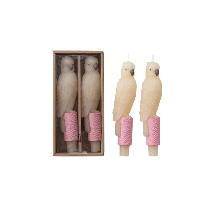 Unscented Parrot Taper Candles - Box Turtle