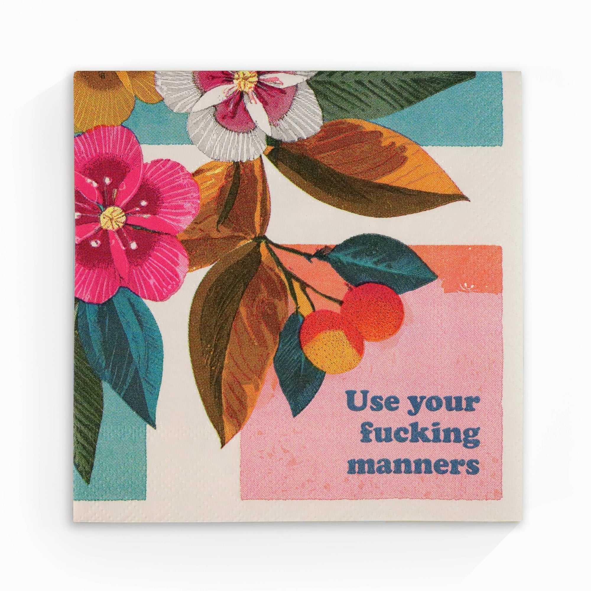 Use Your Fucking Manners Napkins - Box Turtle