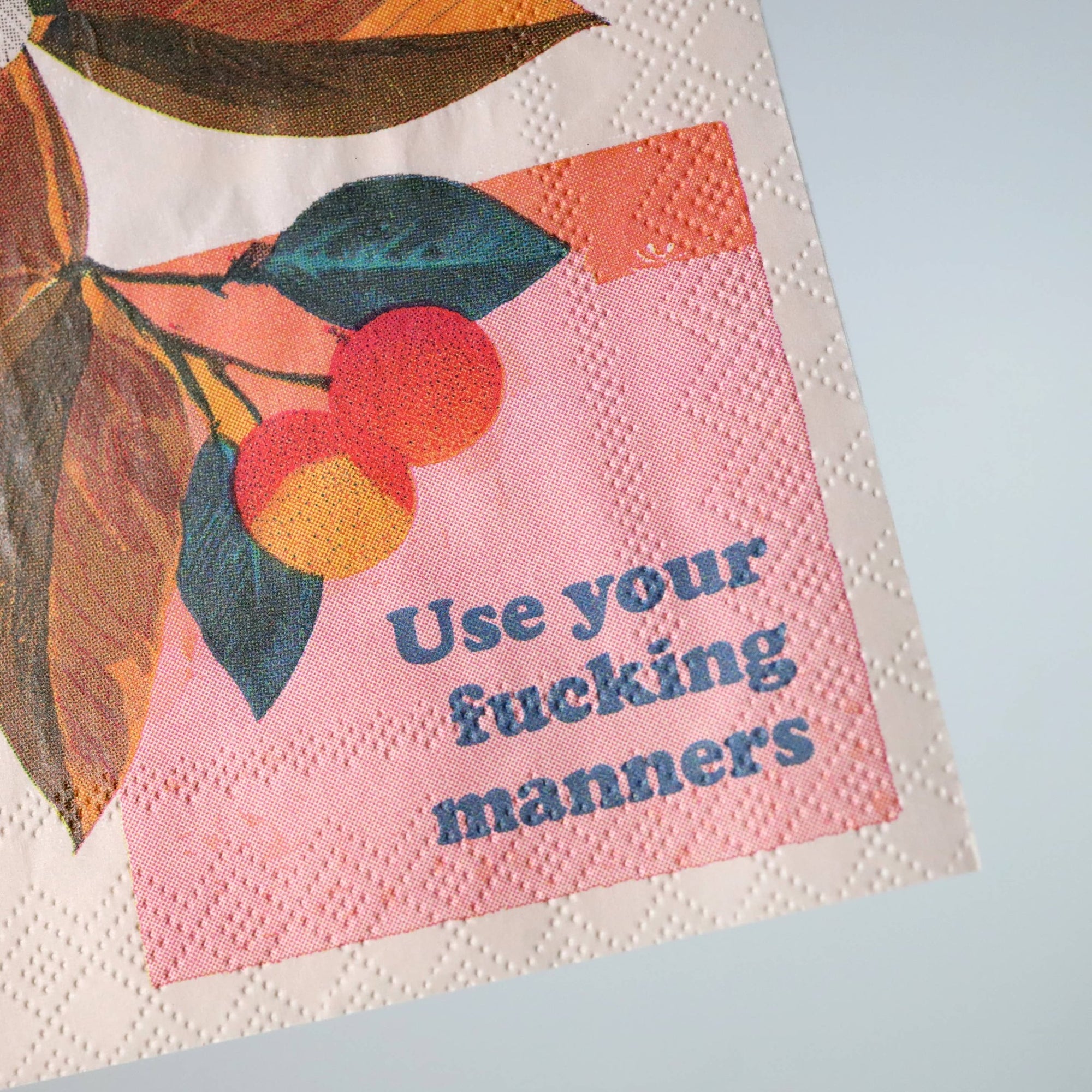 Use Your Fucking Manners Napkins - Box Turtle