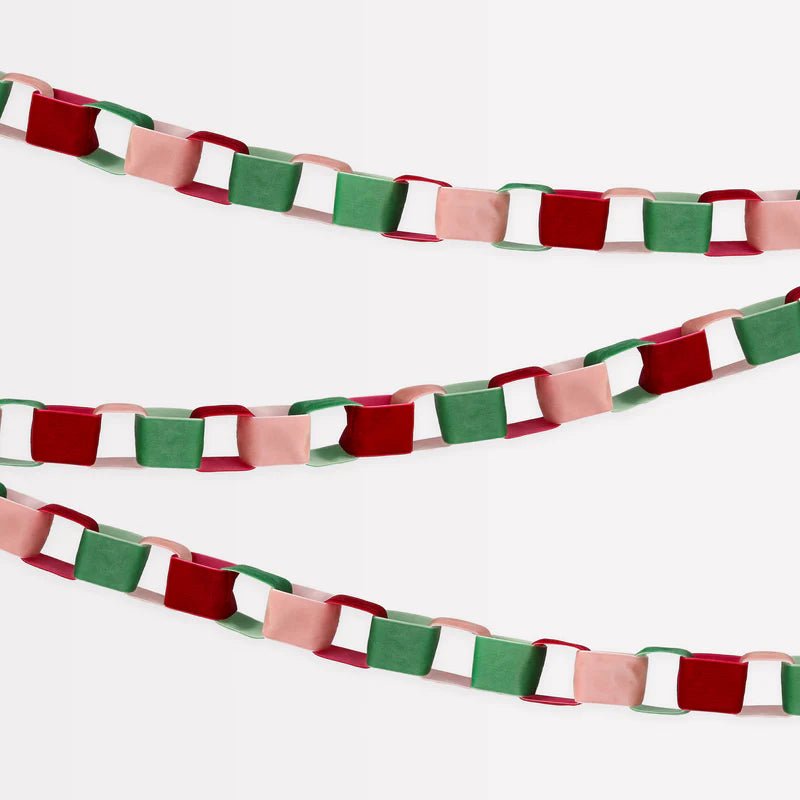 Velvet Chain Link Garland - Box Turtle