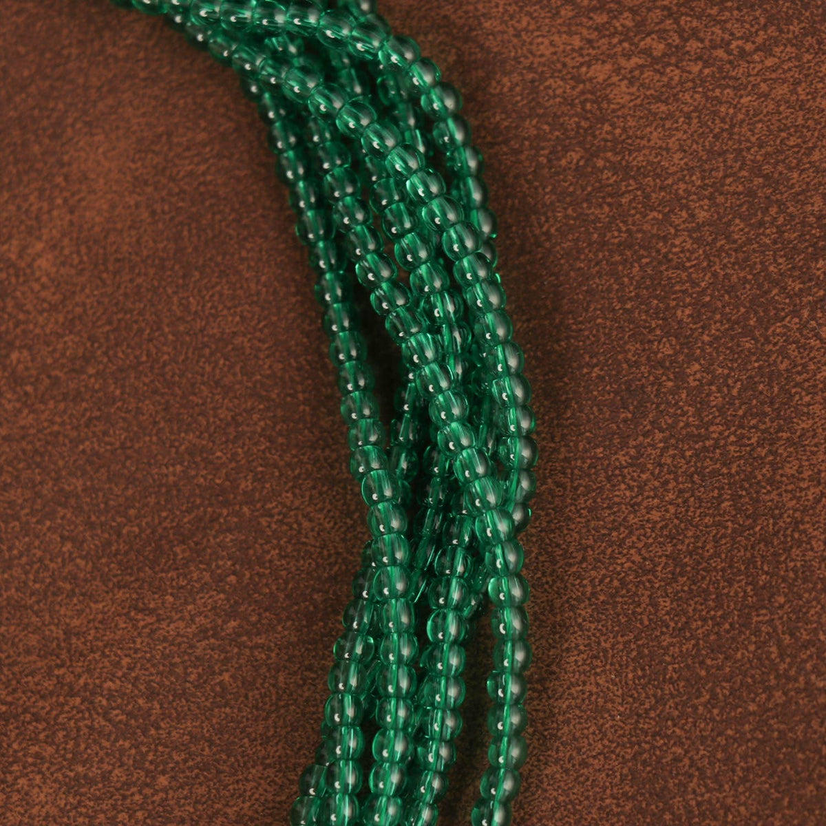 Vintage 18k Gold Plated Green Beaded Multi-layer Necklace - Box Turtle