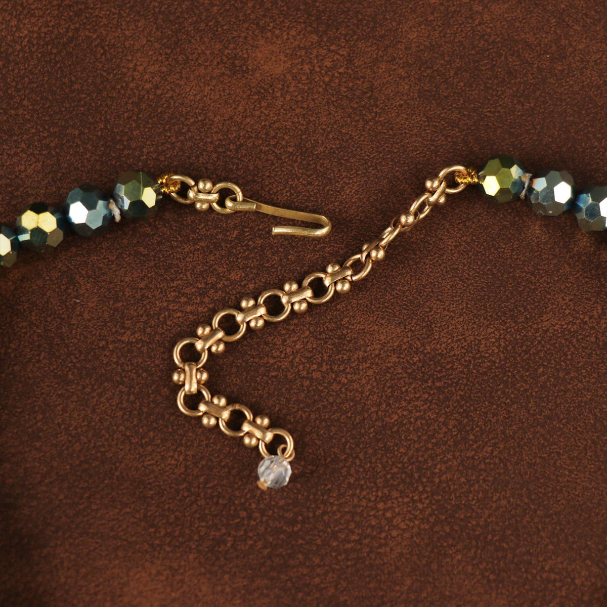 Vintage Frog Gold plated Necklace with Tassel and Crystal - Box Turtle