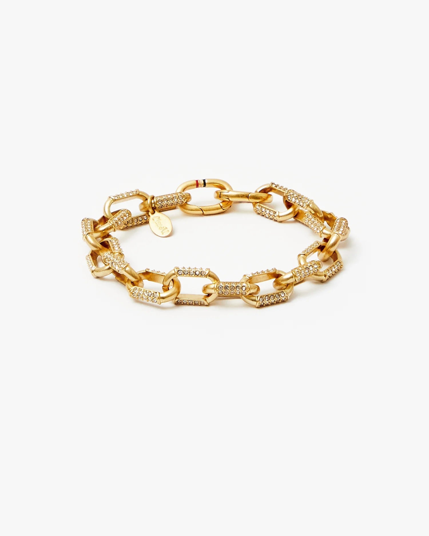 Vintage Gold & Clear Le Link Bracelet - Box Turtle