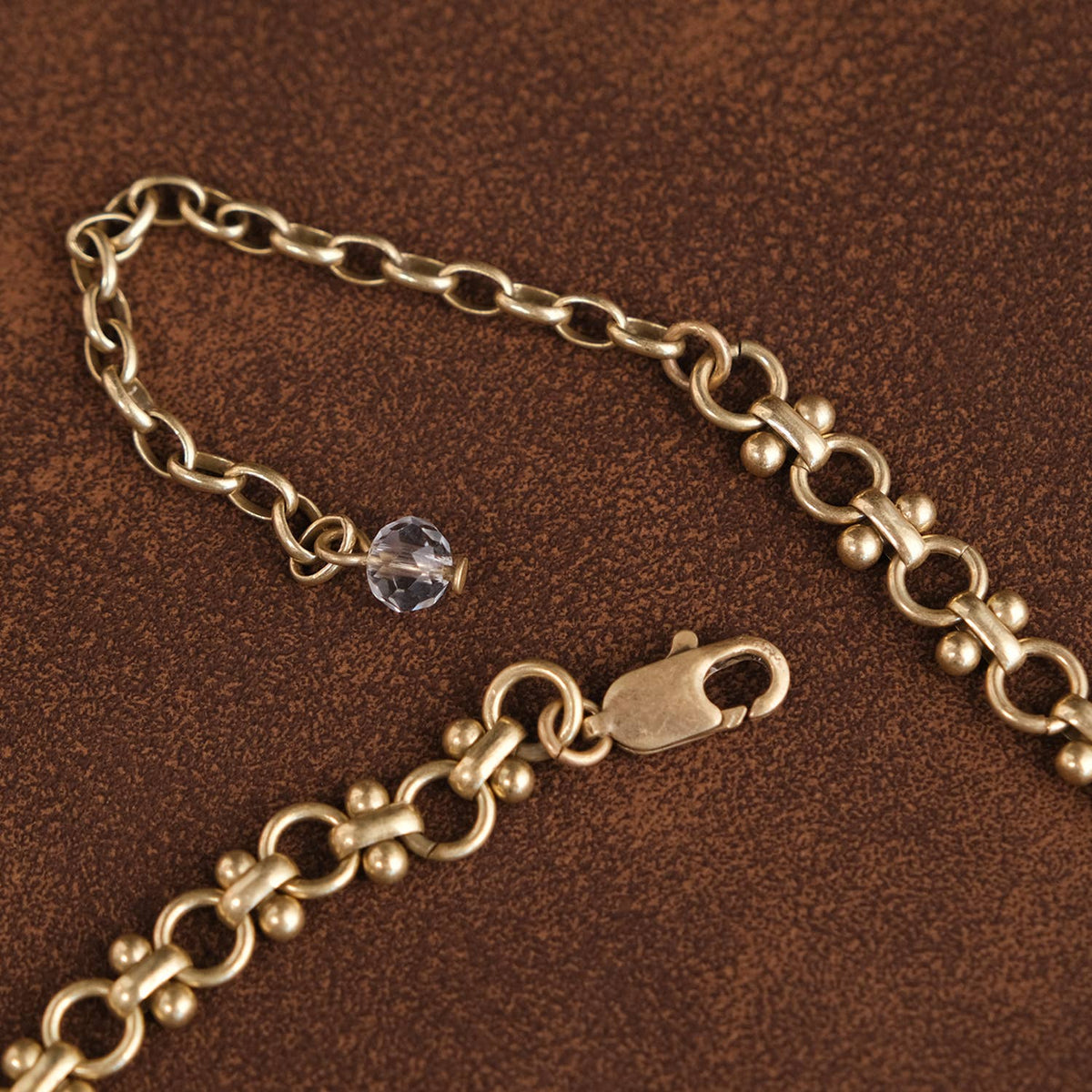 Vintage Gold Plated Natural Amazonite Drop Charms Necklace - Box Turtle