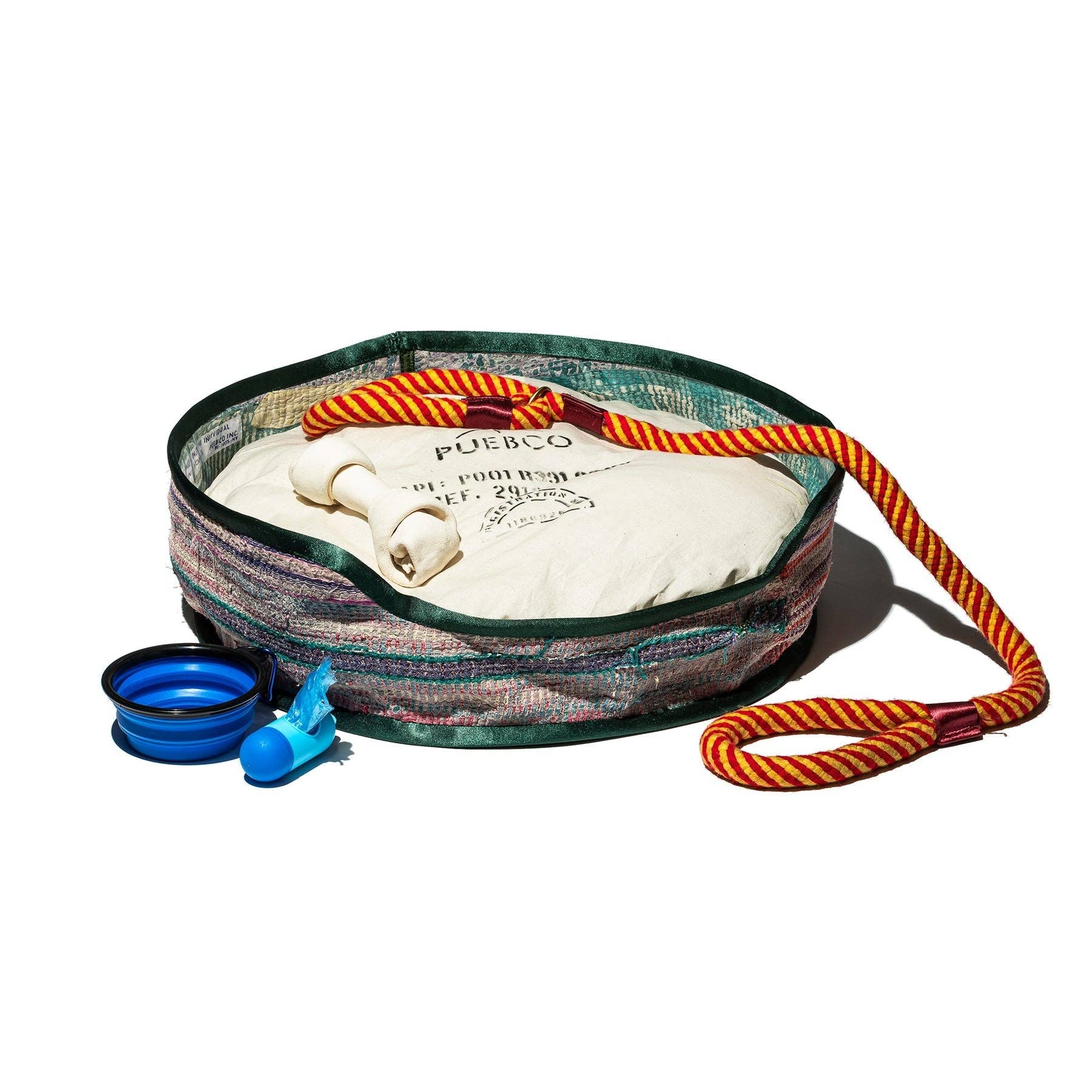 Vintage Kantha Quilt Pet Bed - Box Turtle
