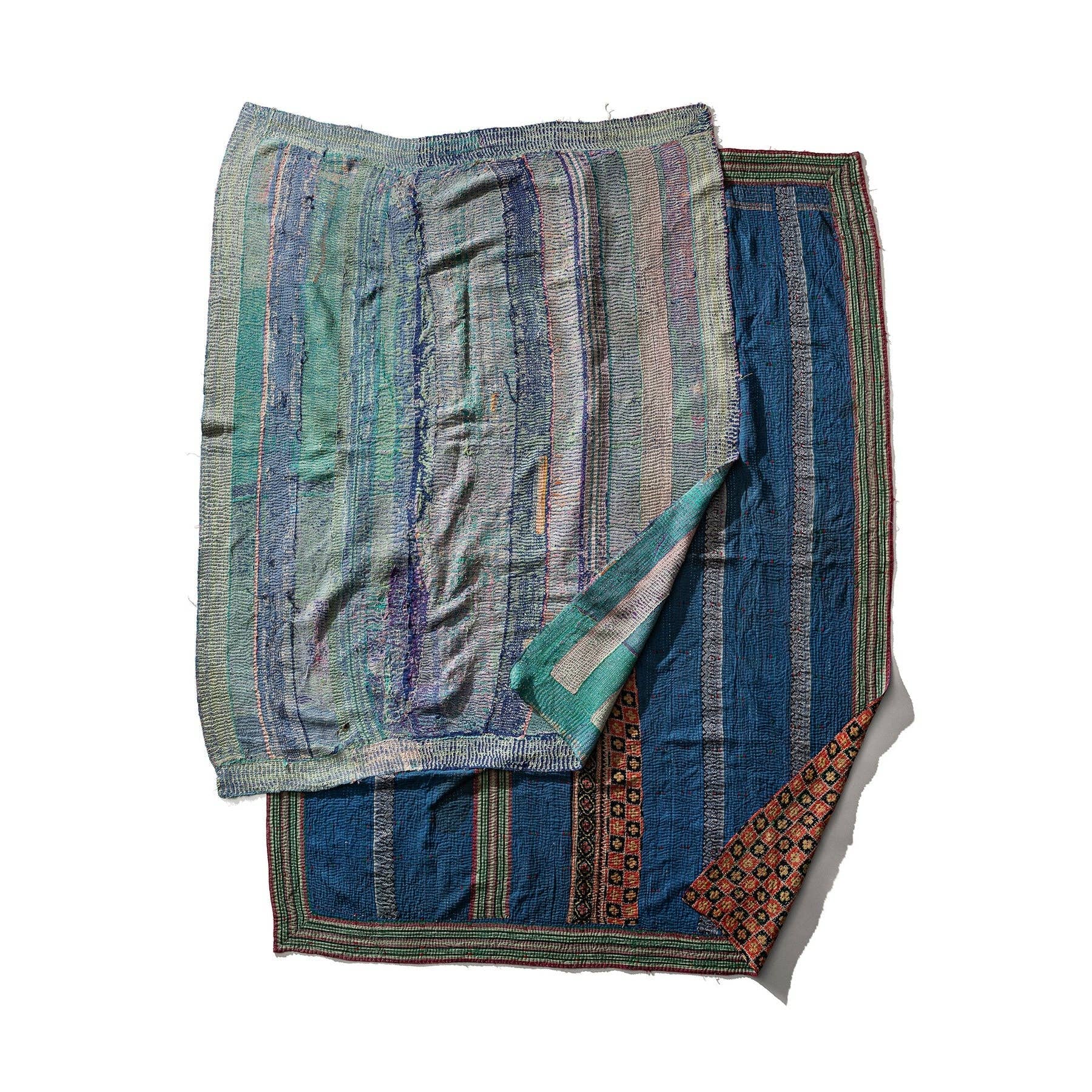 Vintage Kantha Quilt Pet Bed - Box Turtle