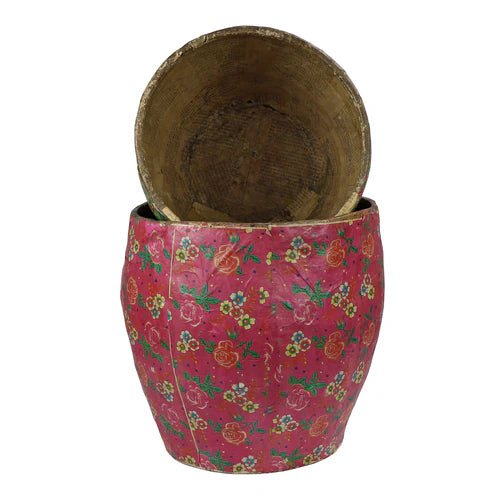 Vintage Paper Mache Vase - Box Turtle