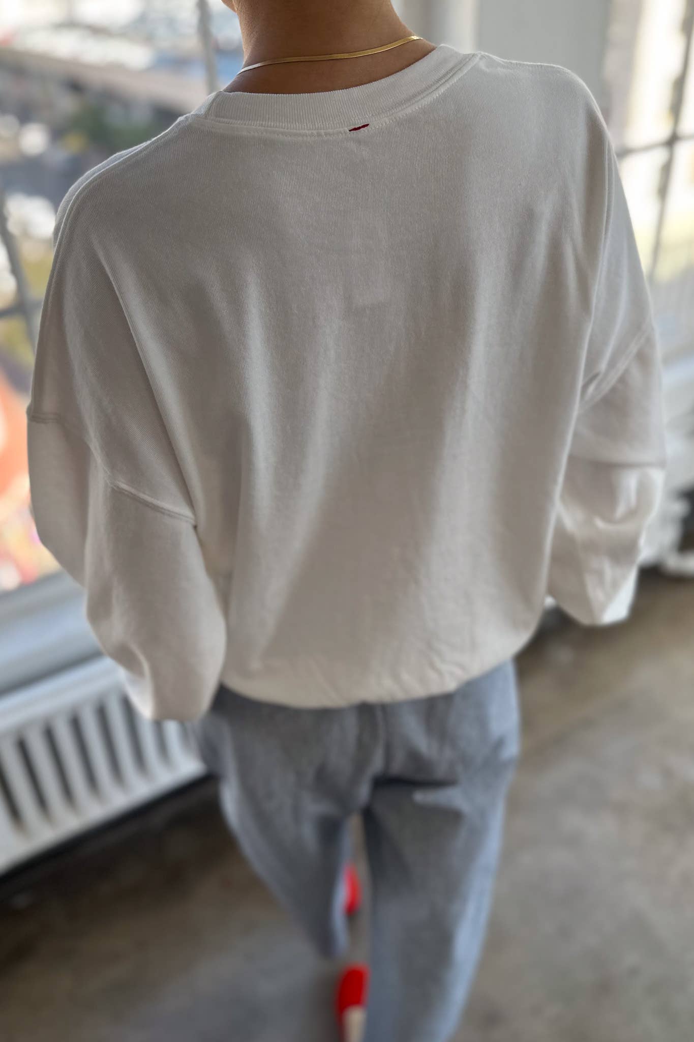 Vintage White Cali Jersey Sweatshirt - Box Turtle