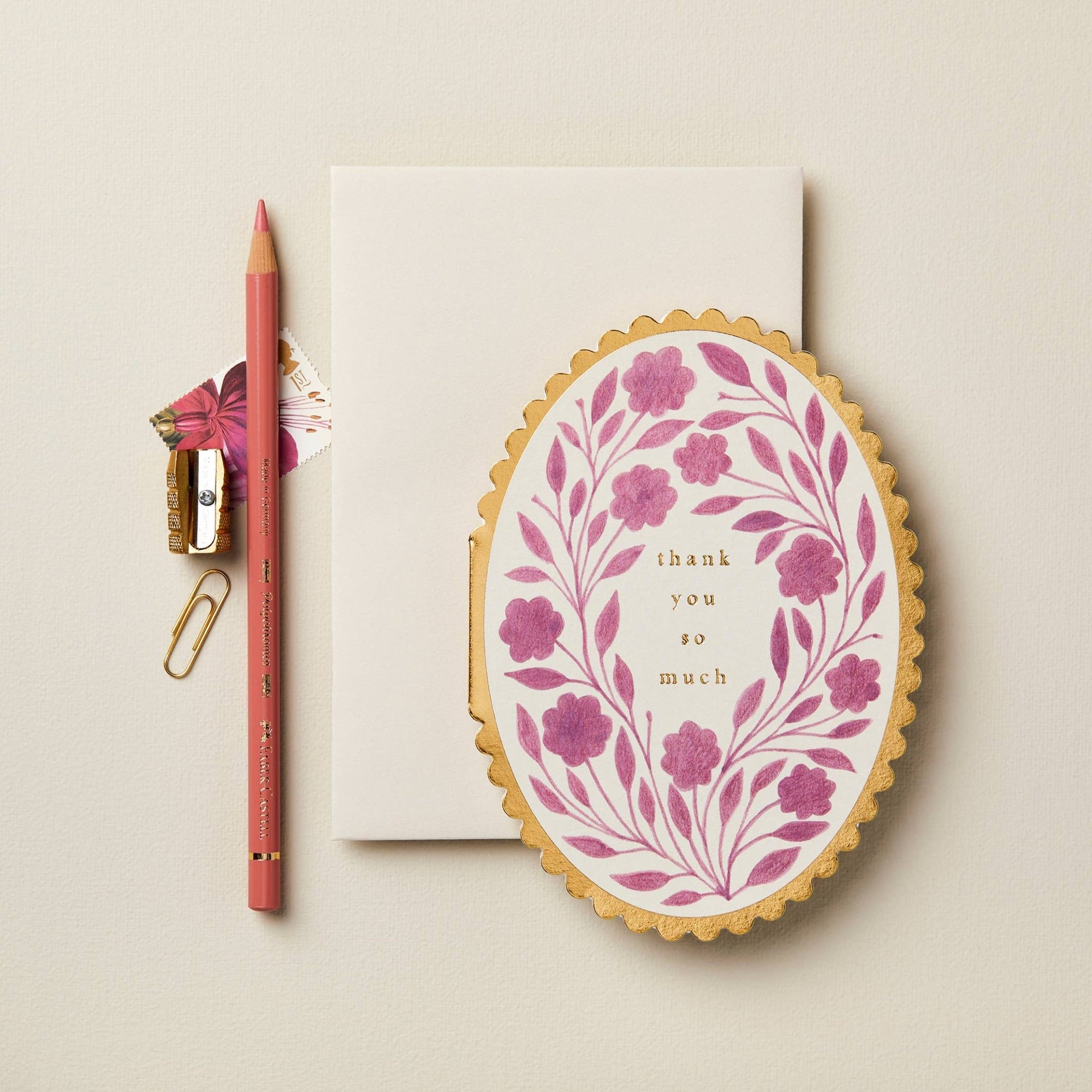 Violet Flora Thank You Card - Box Turtle