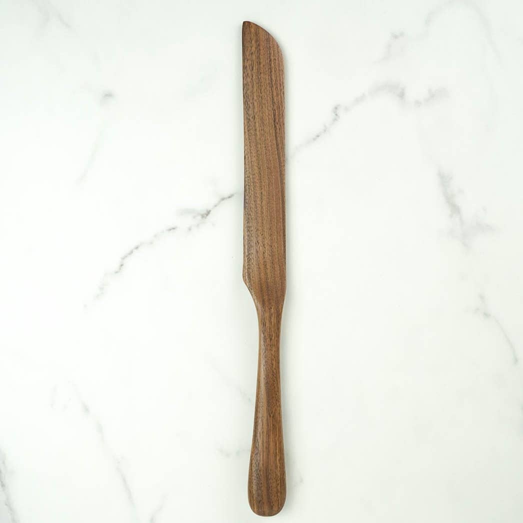 Walnut Wood Cake Knife - Box Turtle