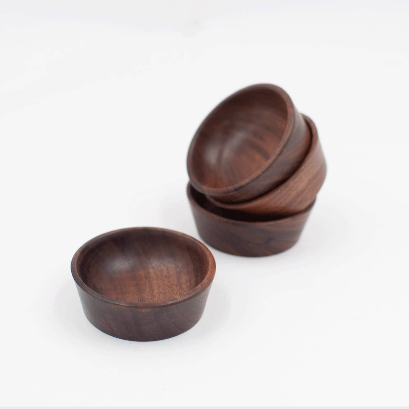 Walnut Wood Small Condiment Cup - Box Turtle