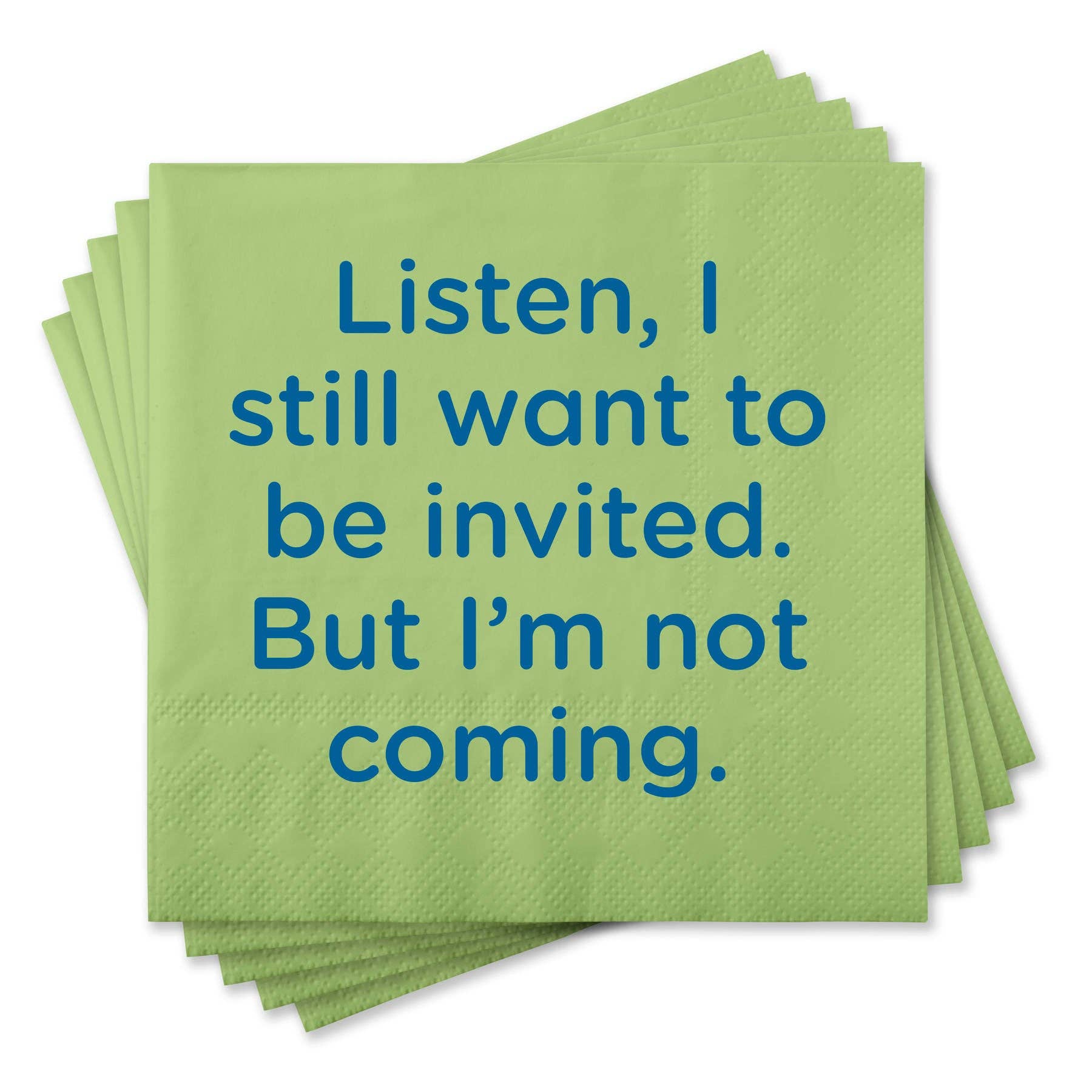 Want to be Invited Funny Cocktail Napkins - Box Turtle
