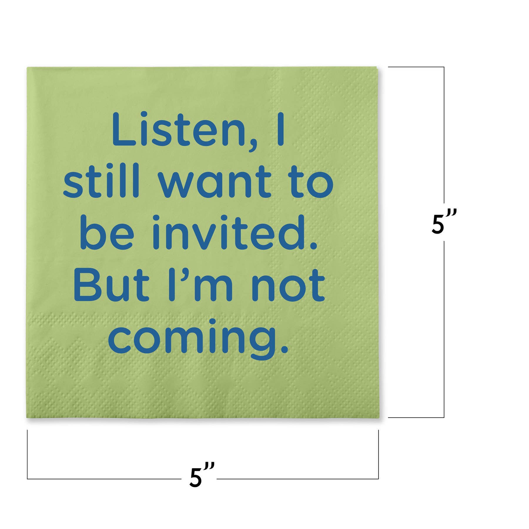 Want to be Invited Funny Cocktail Napkins - Box Turtle