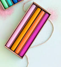 Rainbow Taper Candles Set of 4