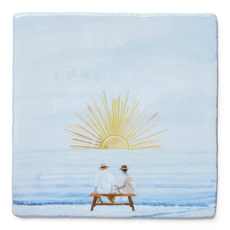 Watching The Sunset Together StoryTile - Box Turtle