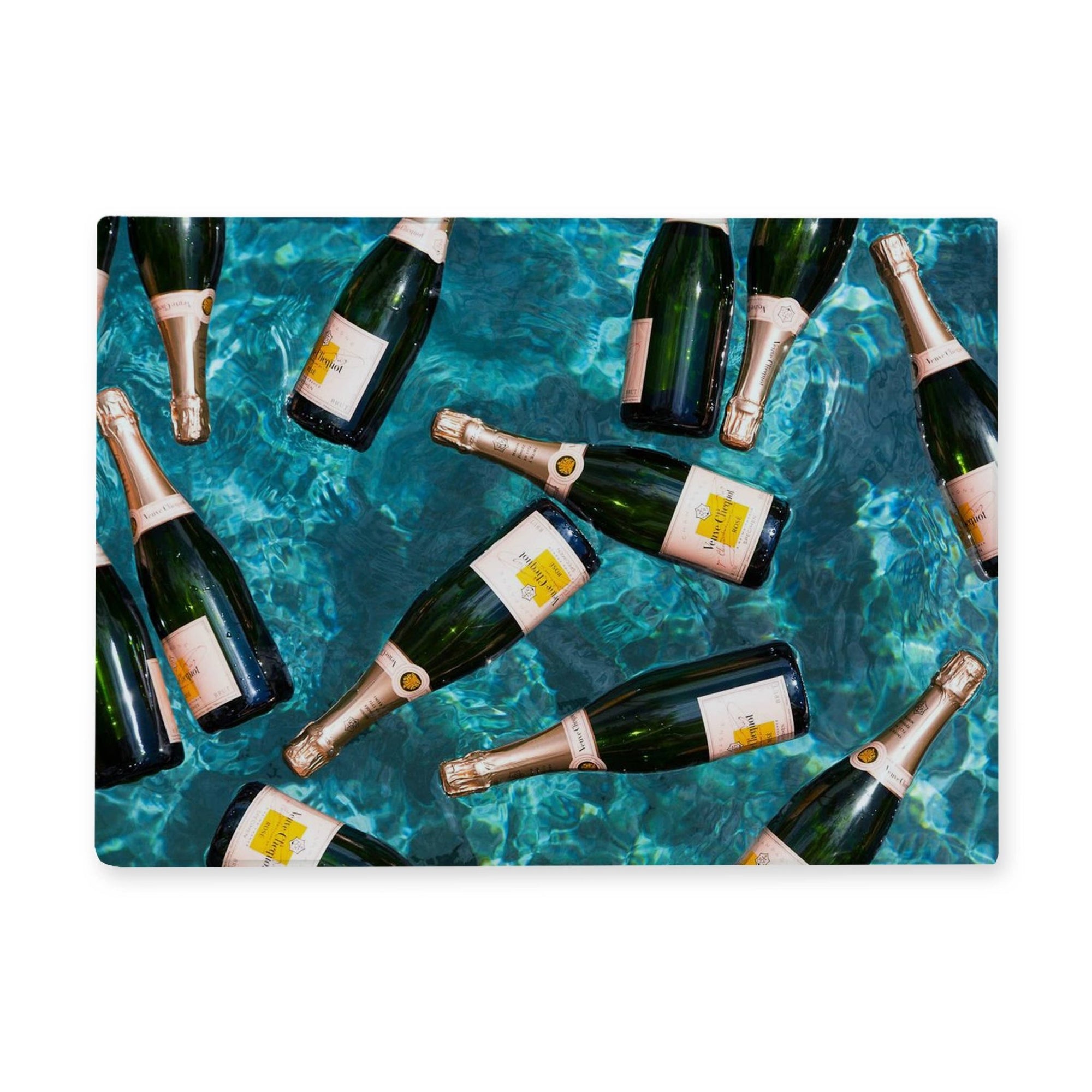 Water Champagne Bottles Cutting Board - Box Turtle