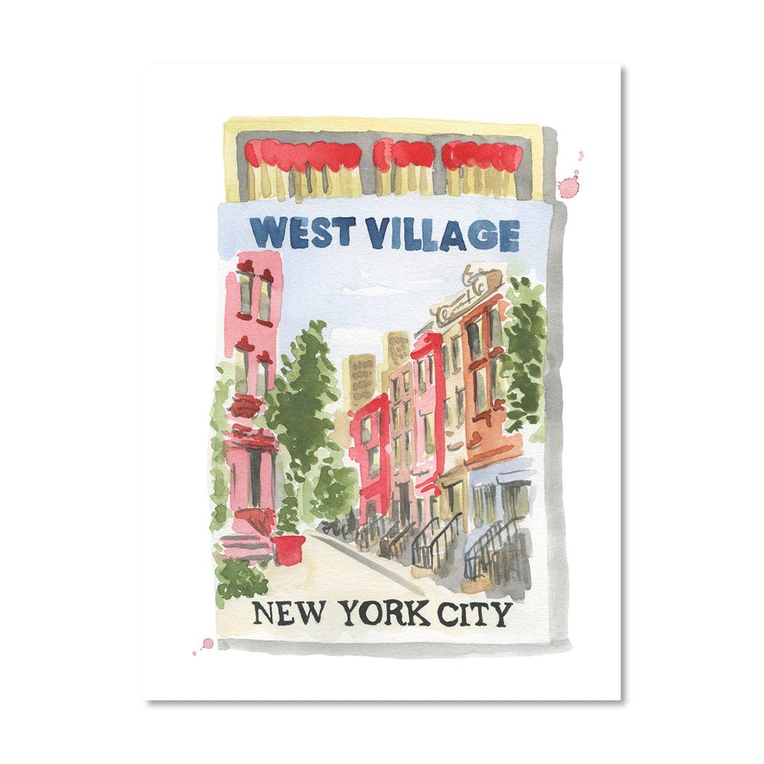 West Village Matchbook Print - Box Turtle