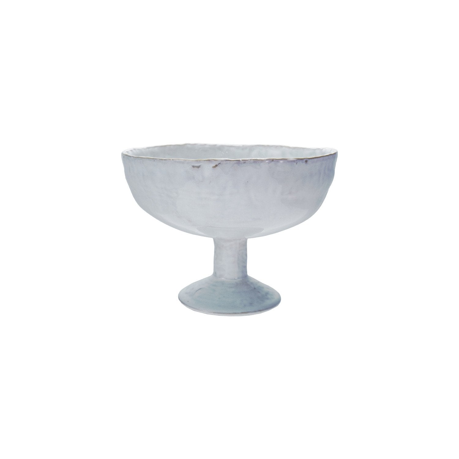 White Glazed Footed Bowl - Box Turtle