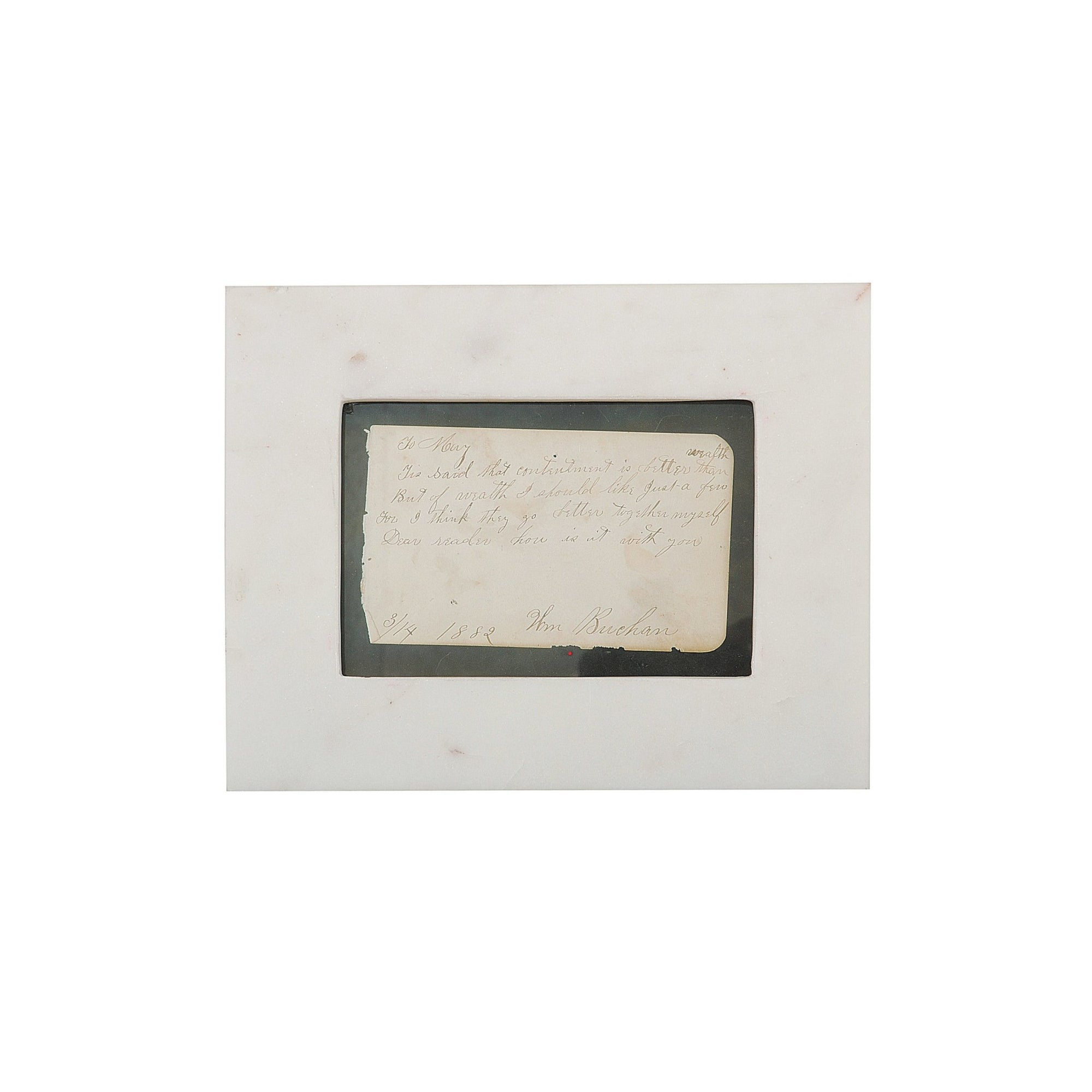 White Marble Photo Frame - Box Turtle