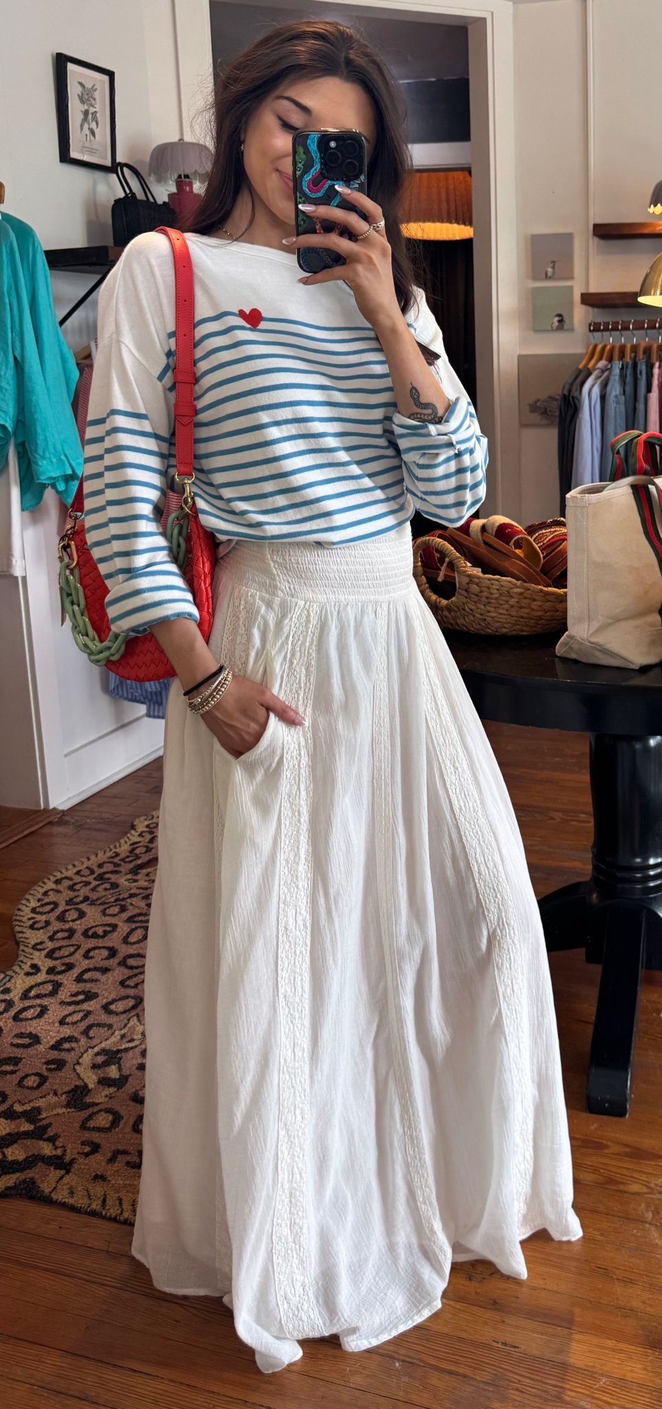 White Maxi Skirt - Box Turtle