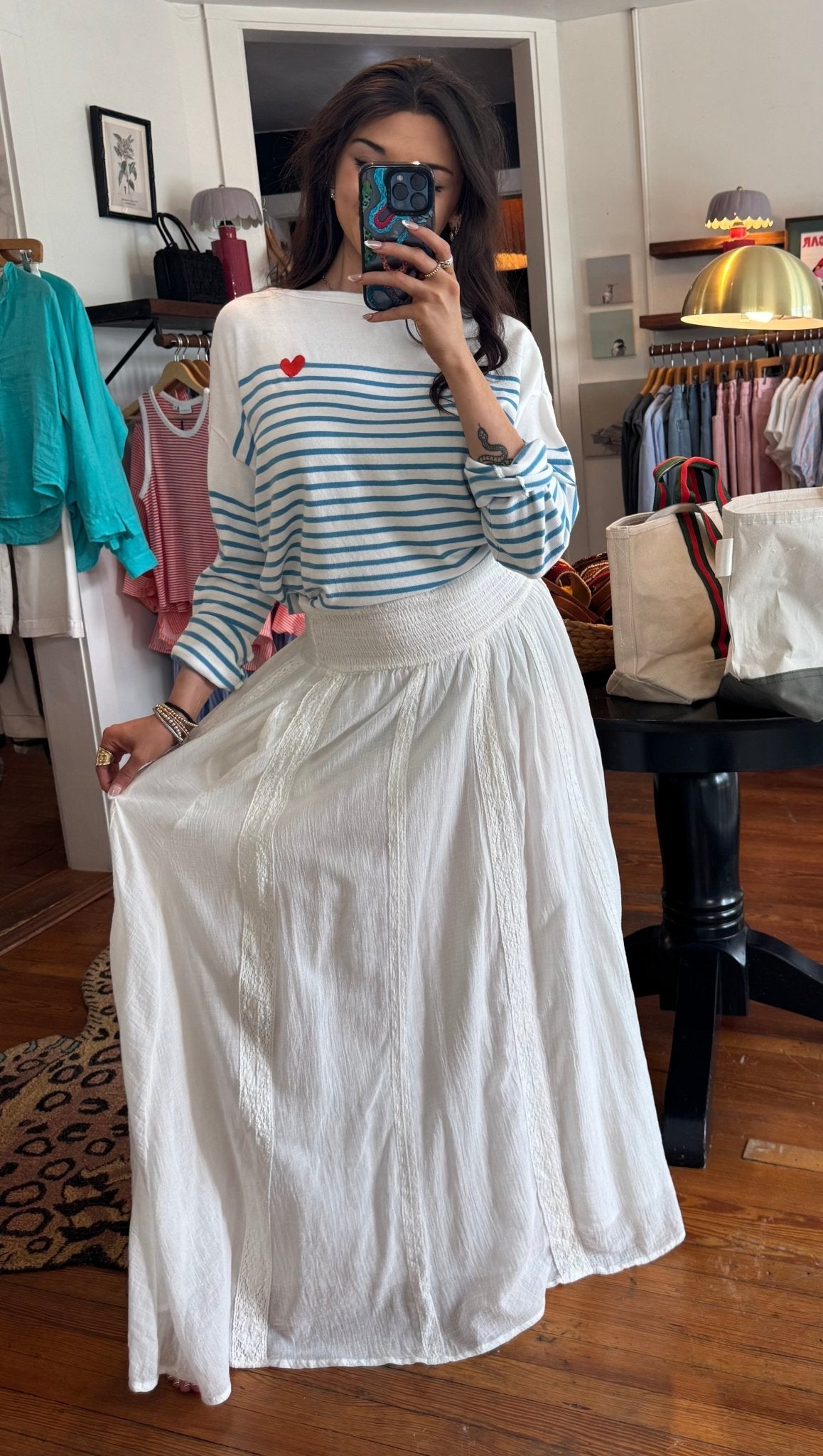 White Maxi Skirt - Box Turtle