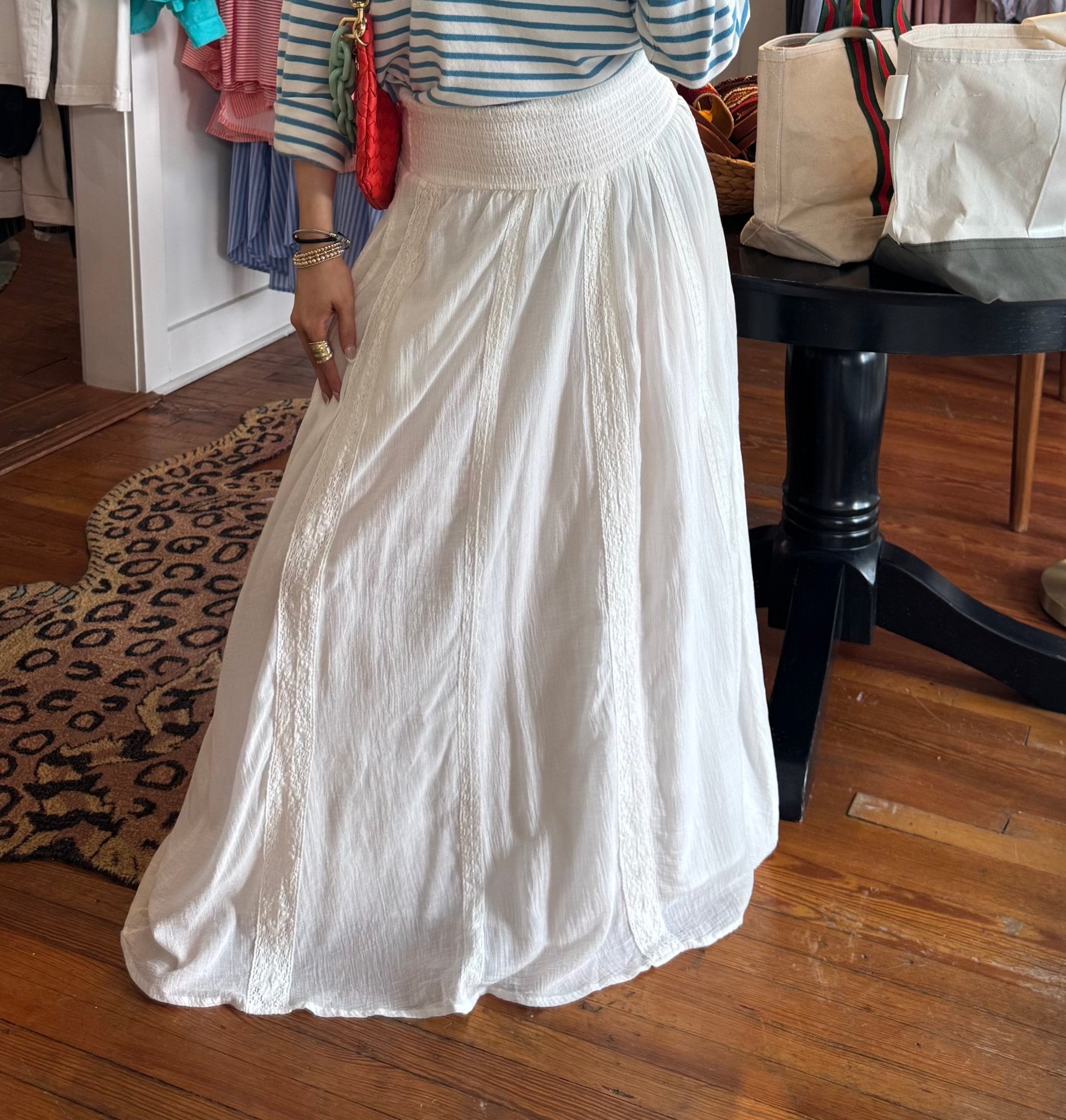 White Maxi Skirt - Box Turtle