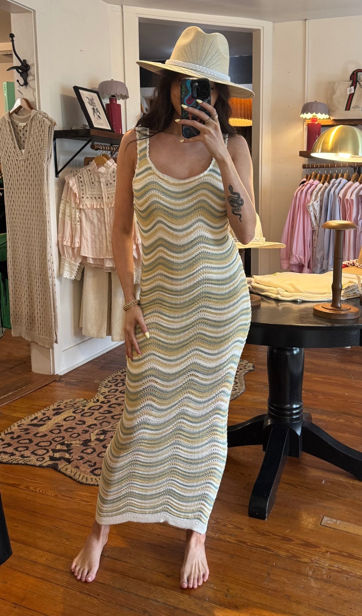 White Multi Maxi Tank Dress - Box Turtle