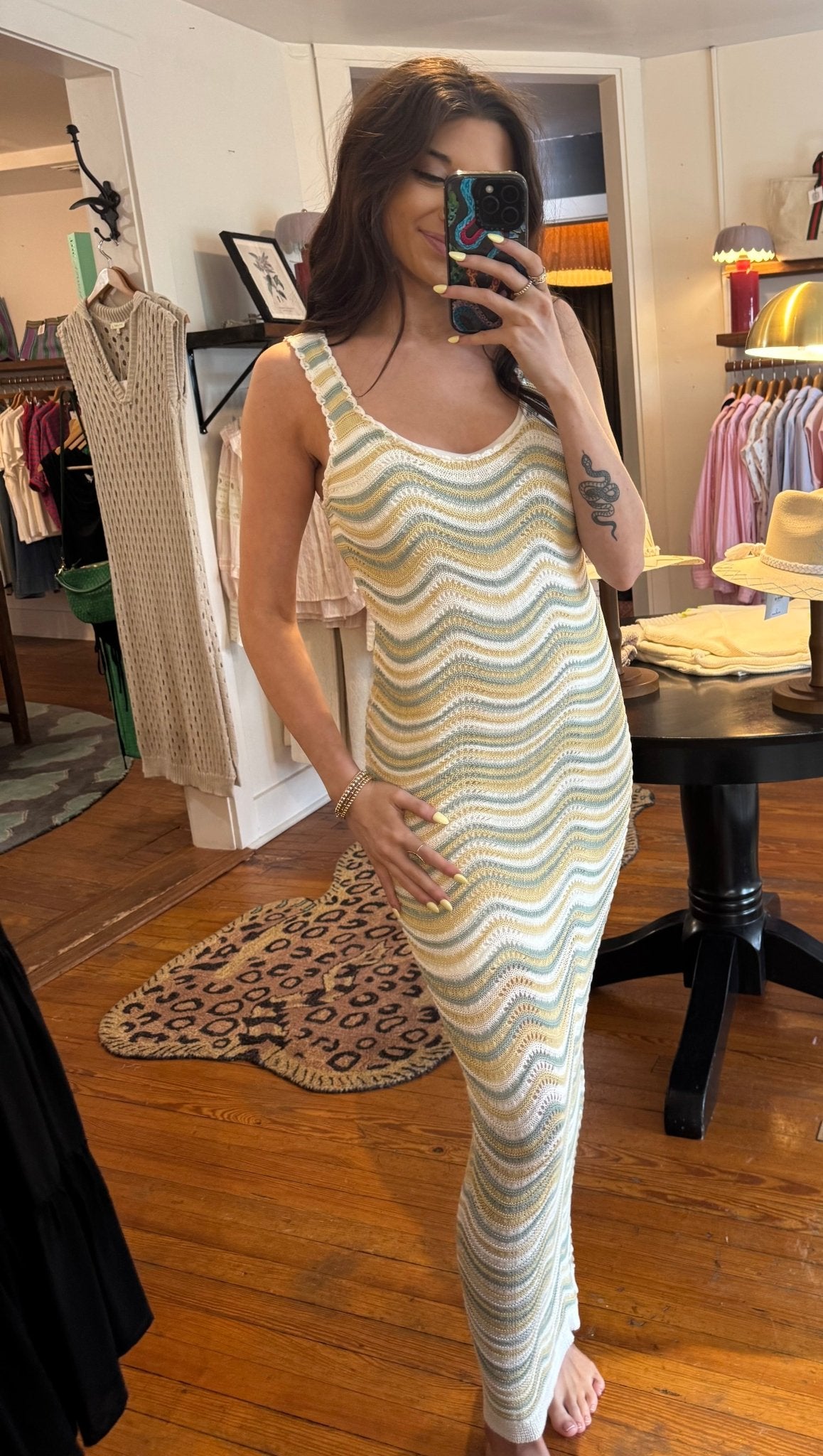 White Multi Maxi Tank Dress - Box Turtle