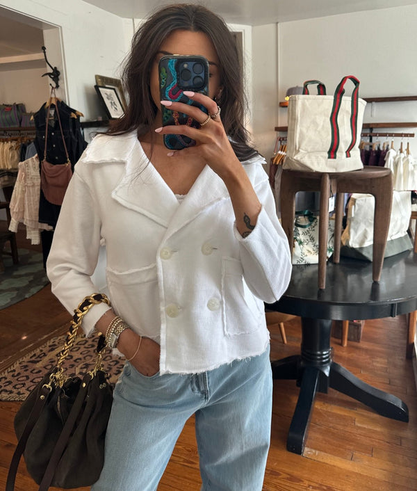 White Terry Jacket - Box Turtle