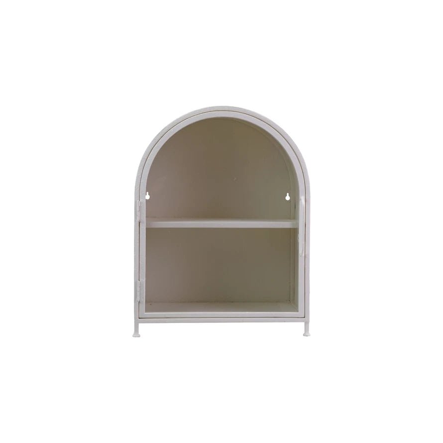 White Textured Metal Wall Cabinet - Box Turtle