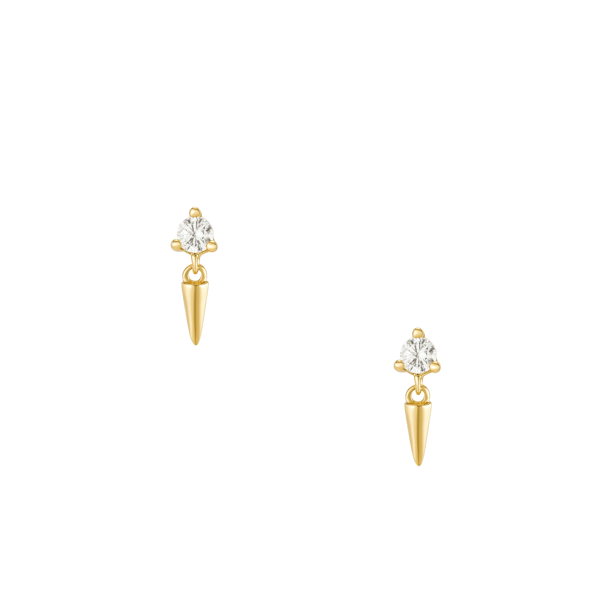 White Topaz Henley Studs - Box Turtle