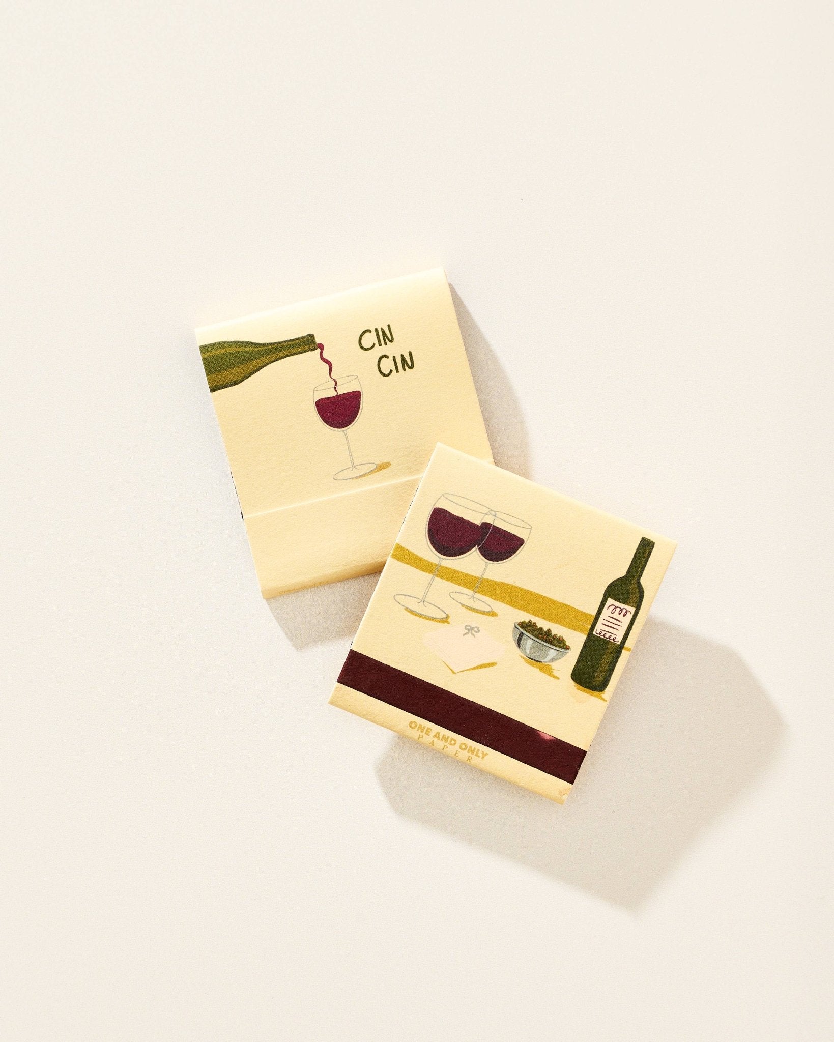 Wine Printed Stem Matchbook - Box Turtle
