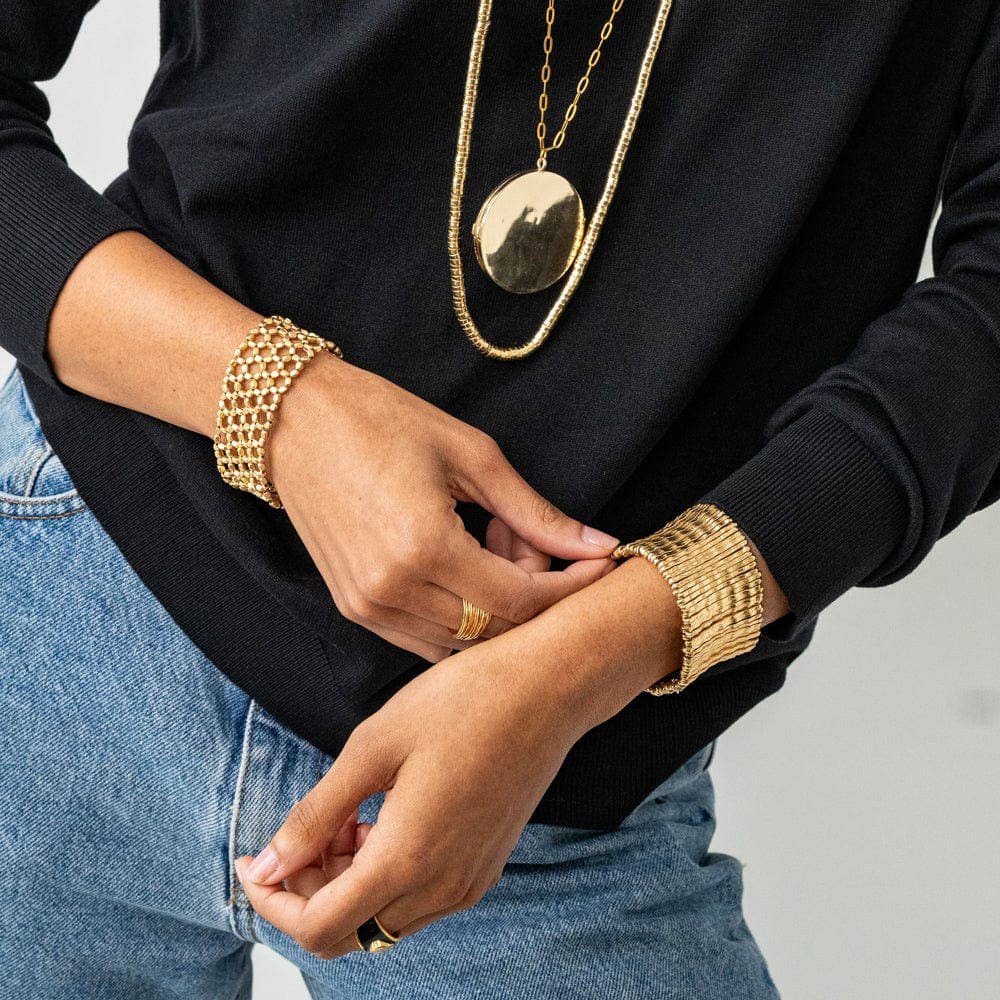 Winnie Small Bead Stretch Bracelet - Box Turtle