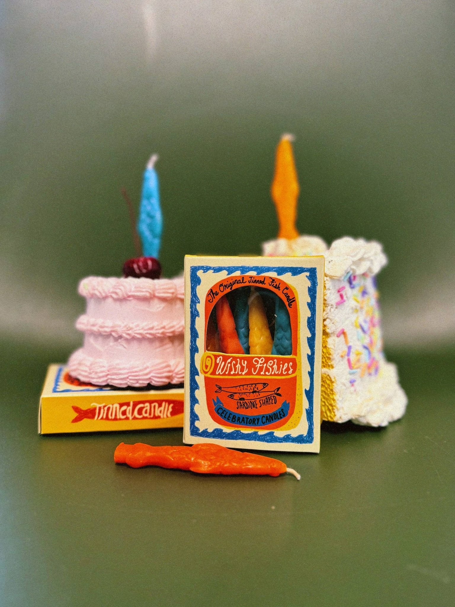 Wishy Fishies - Sardine Celebratory Candles - Box Turtle