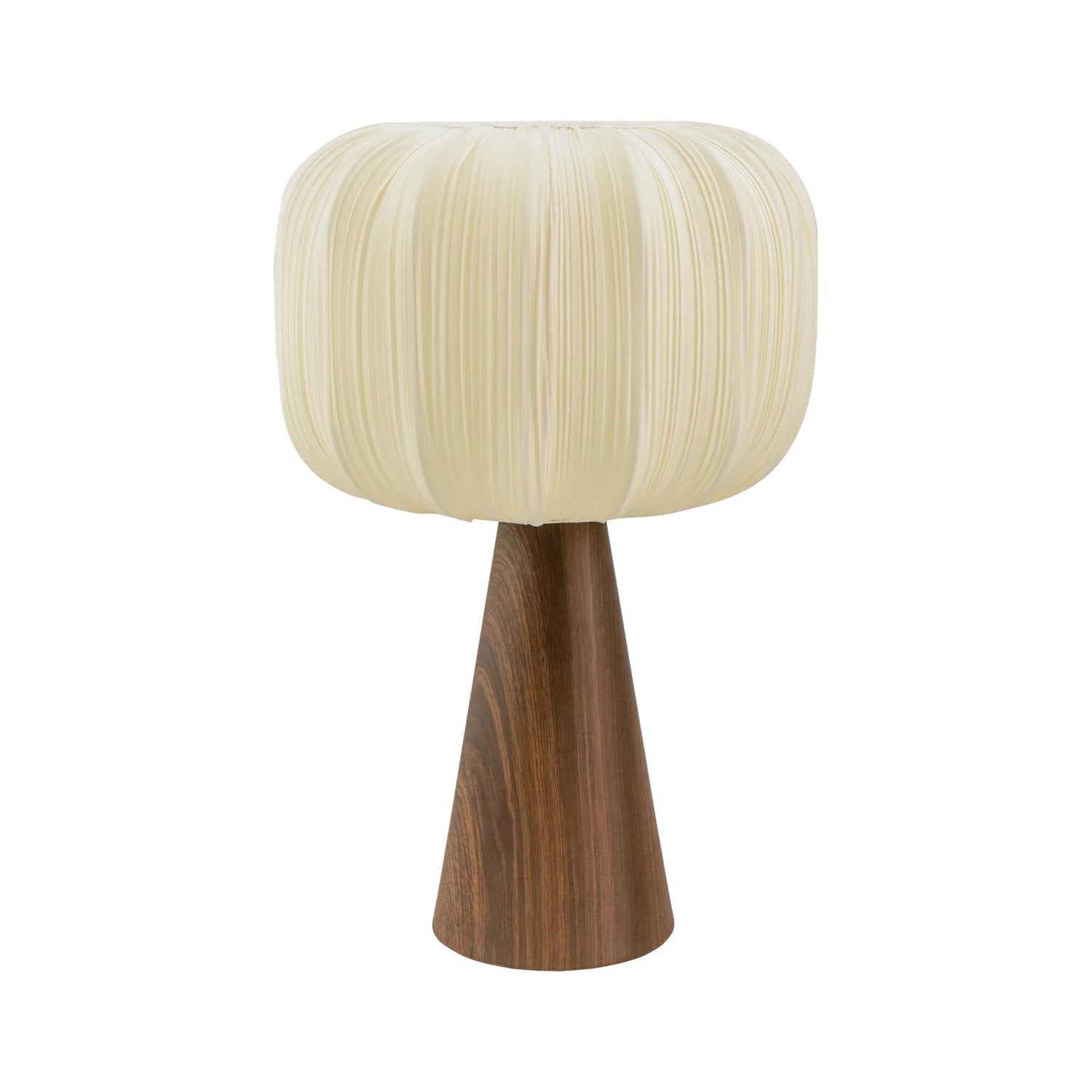 Wood Finish & Pleated Shade Table Lamp - Box Turtle