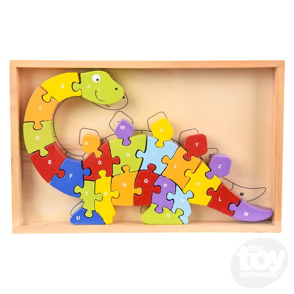 Wooden Dinosaur Letter Puzzle - Box Turtle
