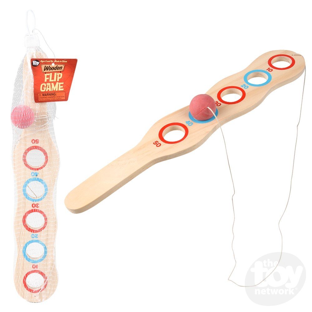 Wooden Flip Paddle Game - Box Turtle