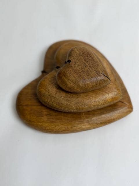 Wooden Heart Magnet Ring Box - Box Turtle