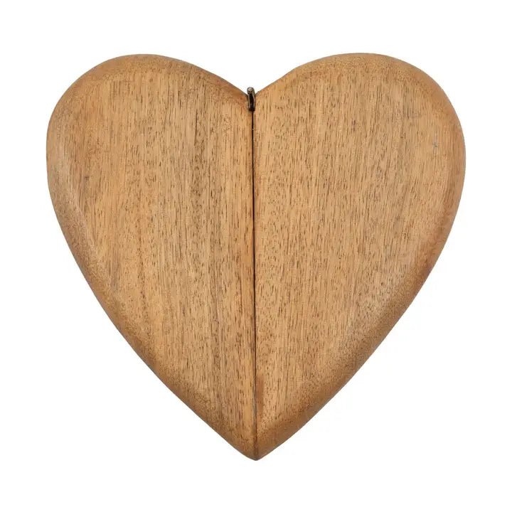 Wooden Heart Magnet Ring Box - Box Turtle