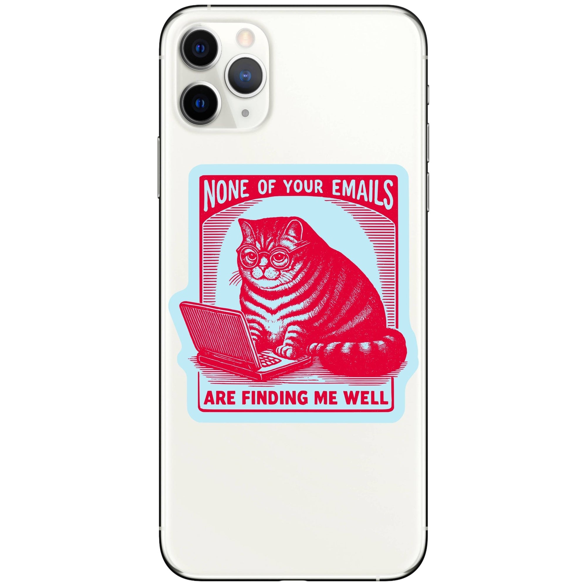 Work Kitty Cat Sarcastic Cute Vinyl Sticker - Box Turtle