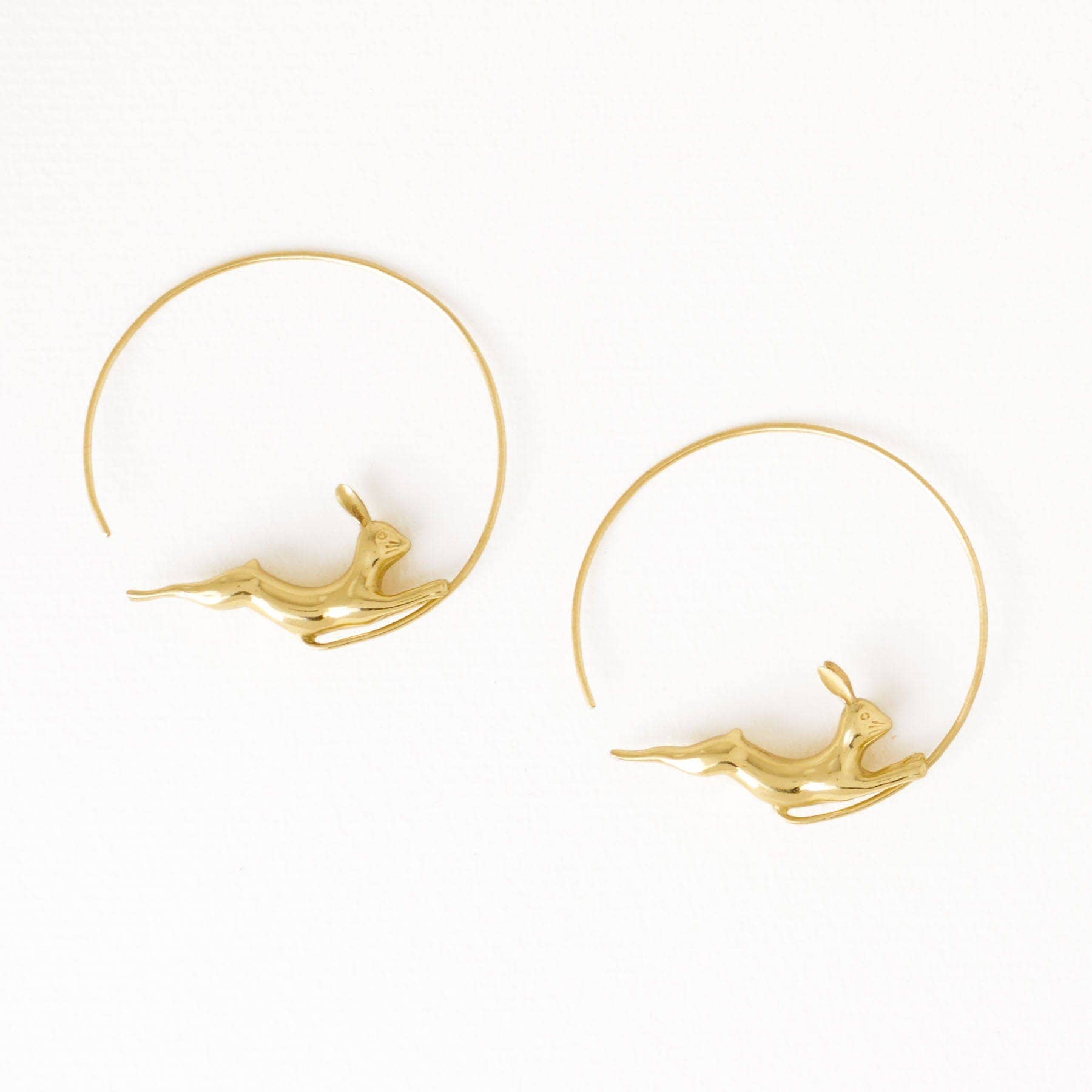 Wren Bunny Hoop Earrings - Box Turtle