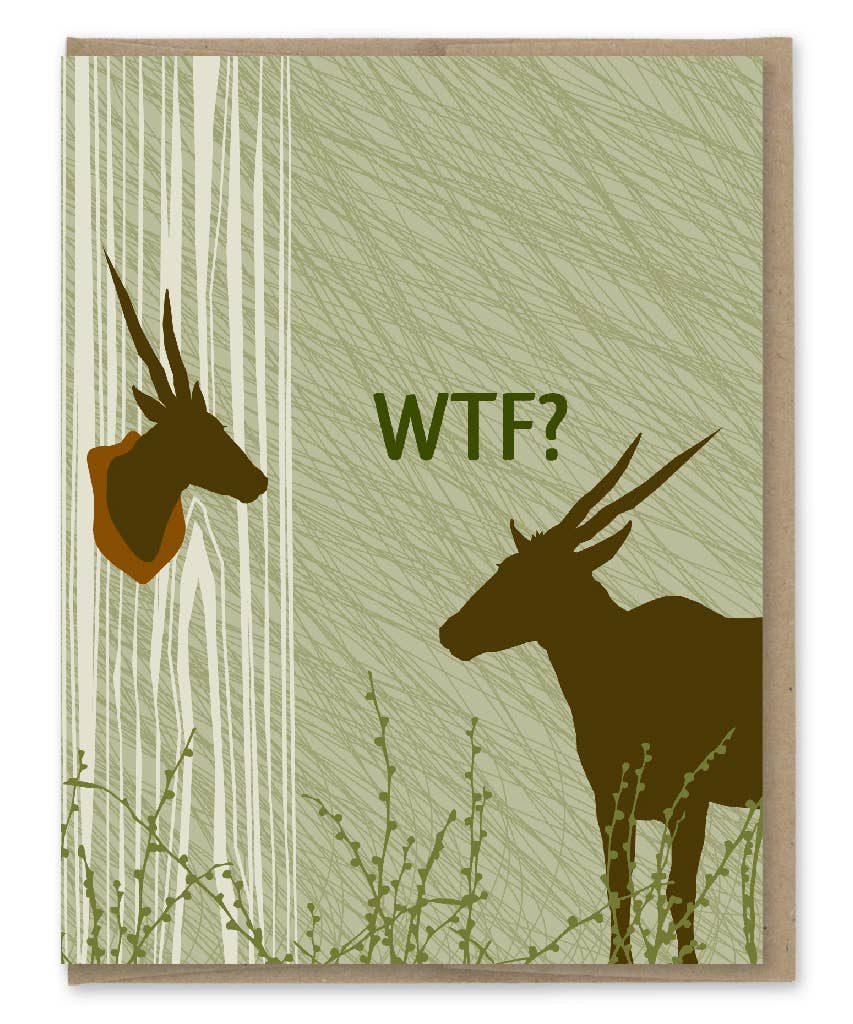 WTF Deer Trophy Card - Box Turtle