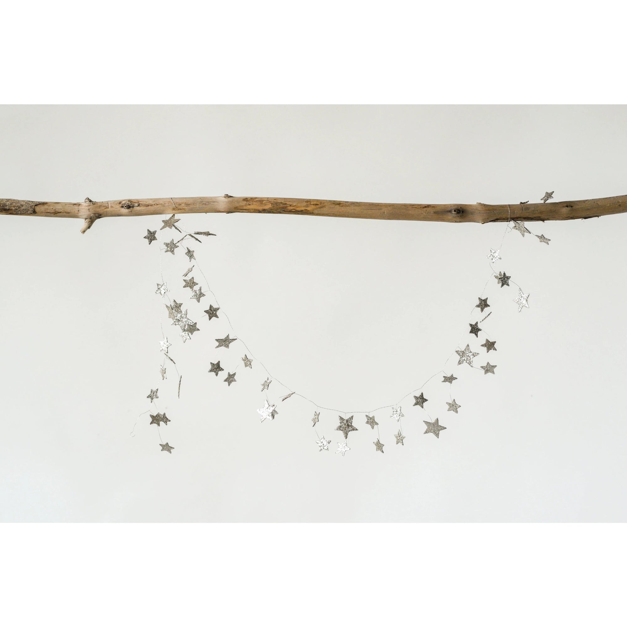 Silver Star & Glitter Garland