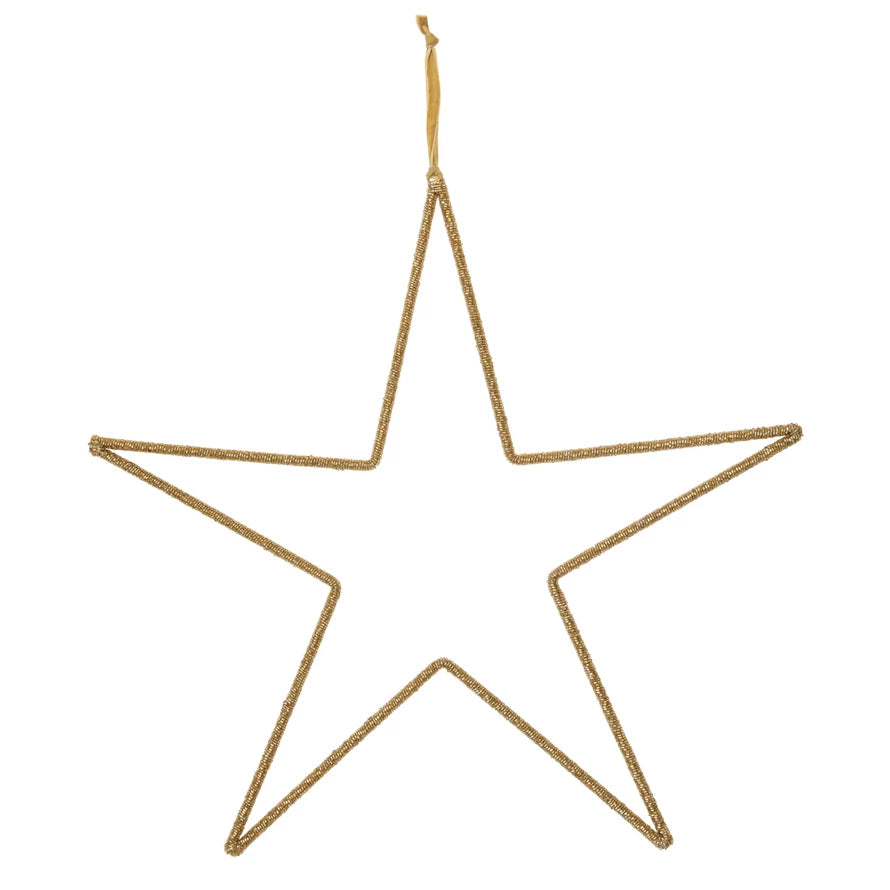 Gold Bead Star Hanger