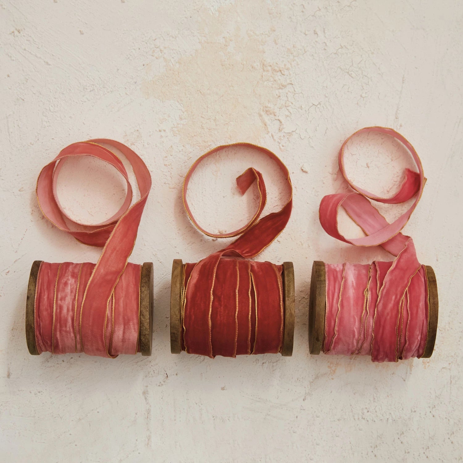 Velvet Ribbon with Metallic Edges