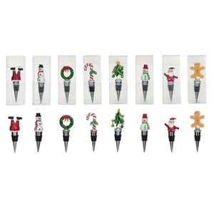 Glass Christmas Bottle Stoppers