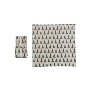 Stonewashed Christmas Tree Cotton Napkins