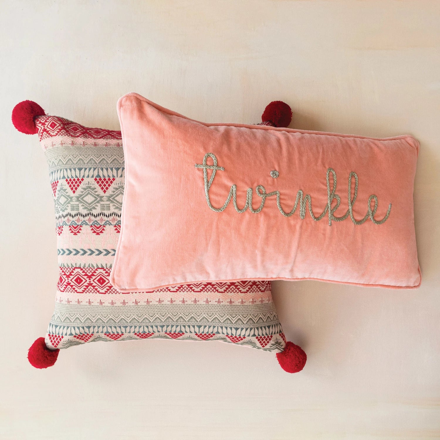 Peach Twinkle Lumbar Pillow